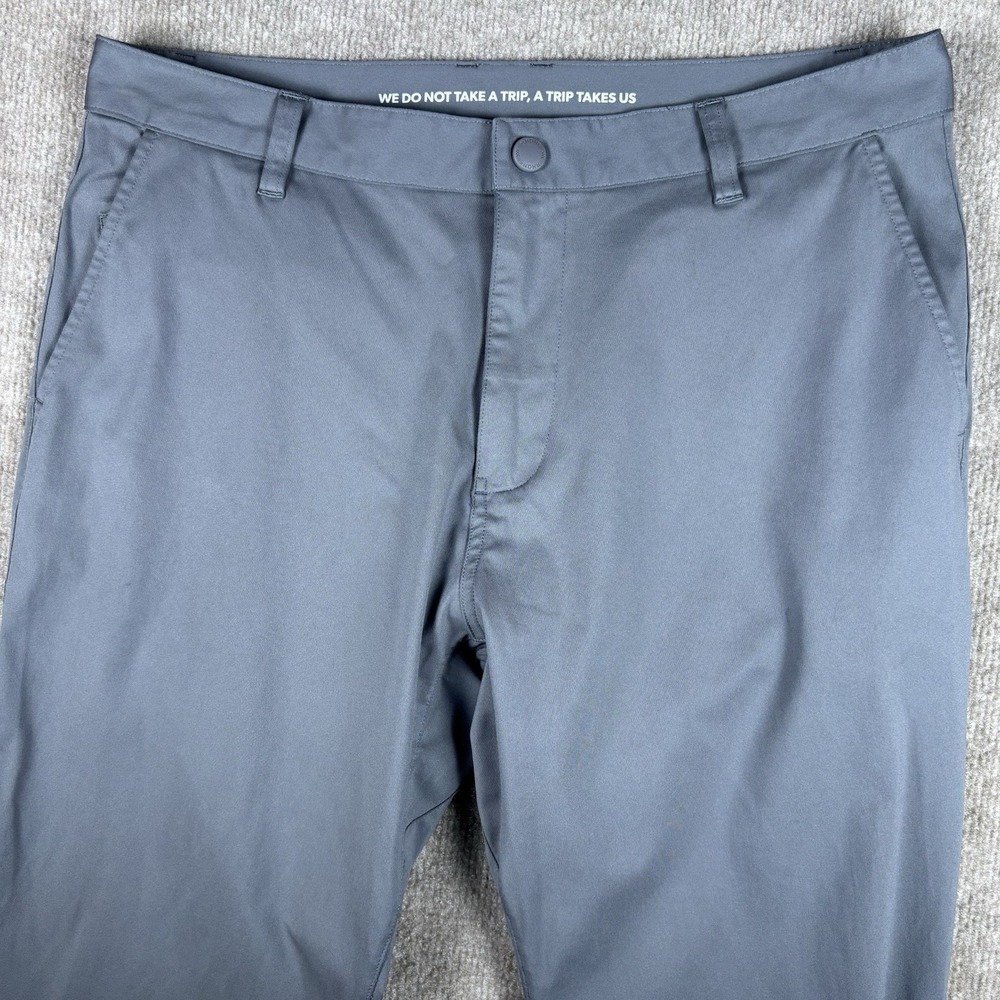 Rhone Commuter Pants Mens 34X32 Gray Performance Stretch Chino Travel Casual